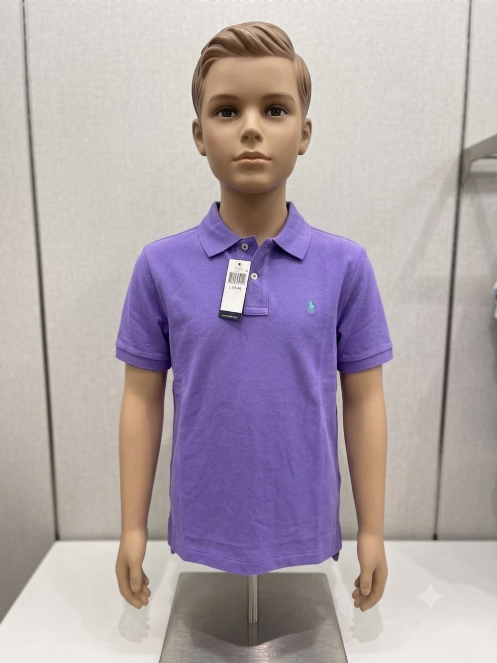 NWT Polo Ralph Lauren Boys L (14-16) Short Sleeve Polo Shirt - Purple